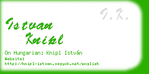 istvan knipl business card